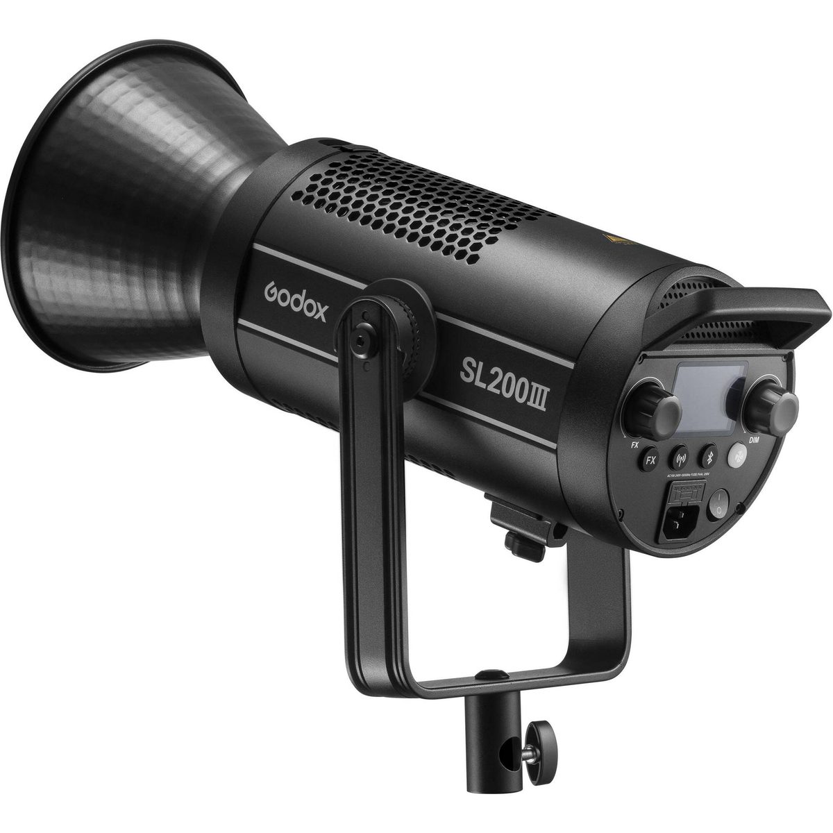 Godox SL200III — Стандартный источник белого света, управление через смартфон. Совместим со спотом.
